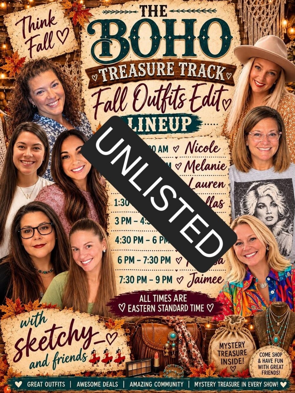 Unlisted Items For Boho Treasure Track Fall Edits